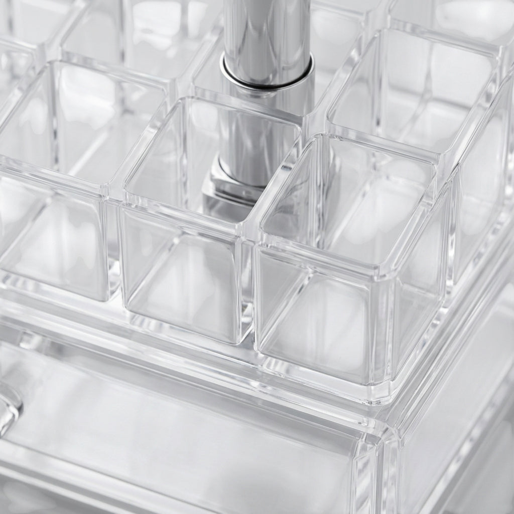 Layeo Clear Acrylic Lipstick Grid Organizer 36 Slots - Detail view