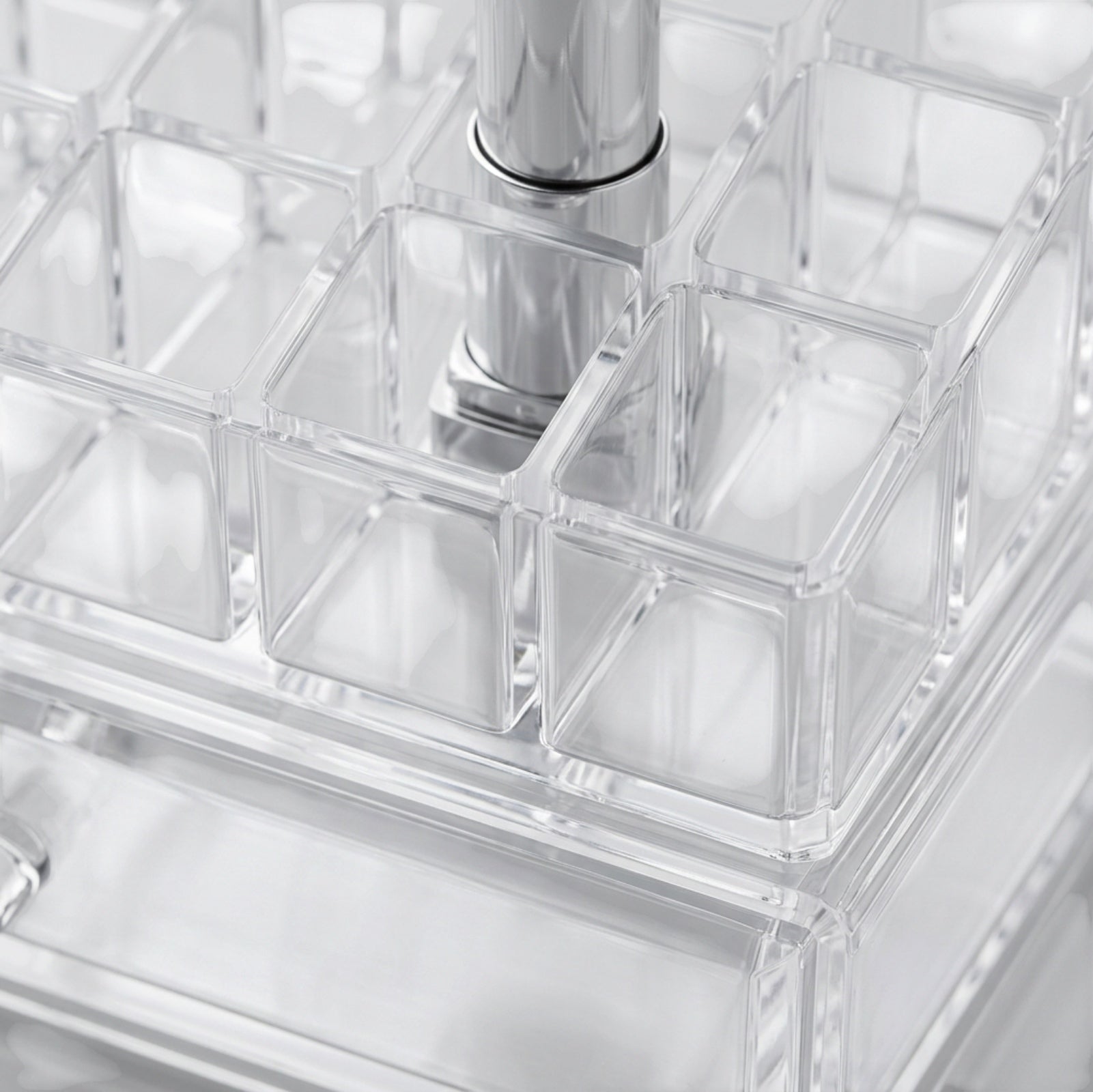 Layeo Clear Acrylic Lipstick Grid Organizer 36 Slots - Detail view