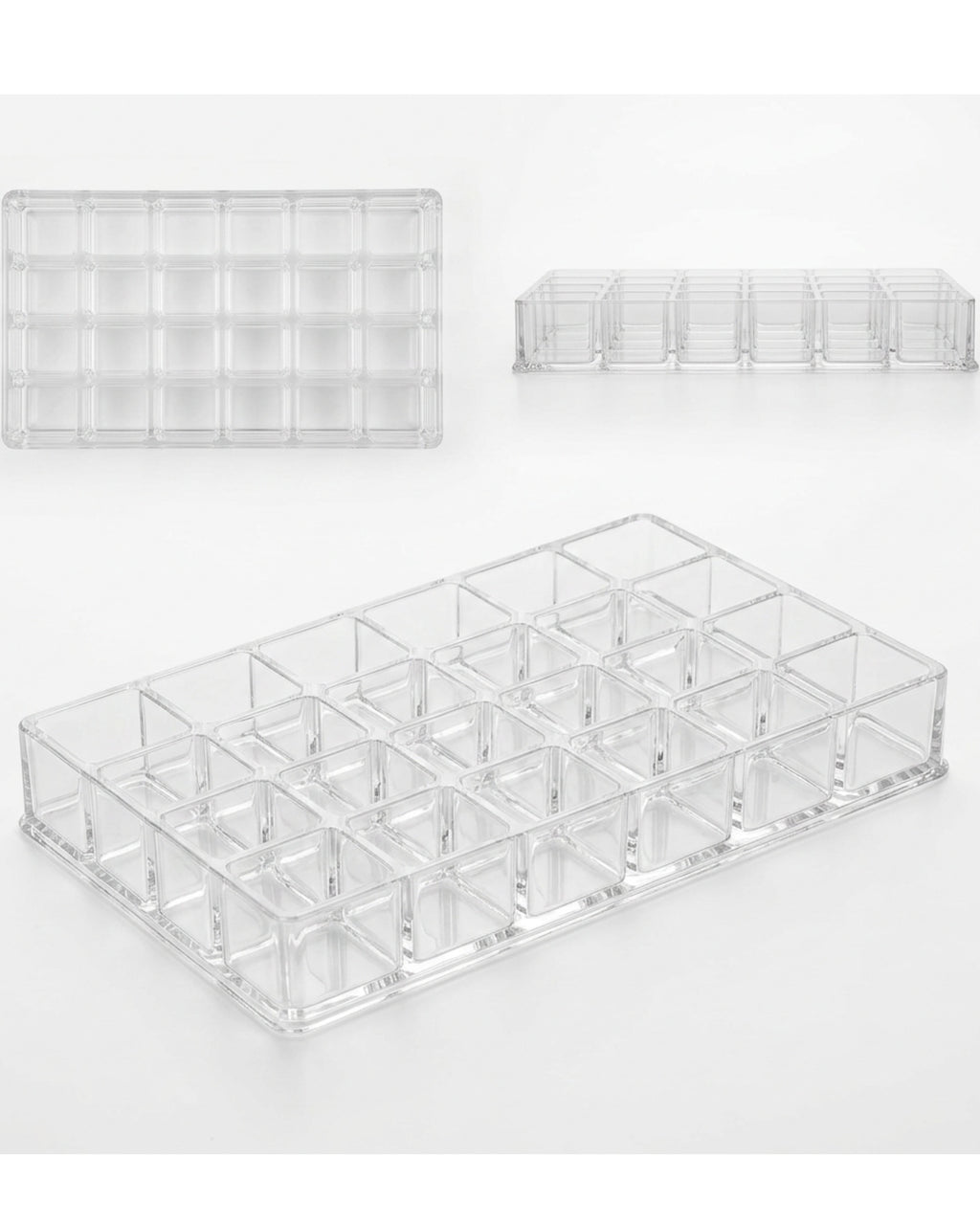 Layeo Clear Acrylic Lipstick Holder Tray 24 Slot