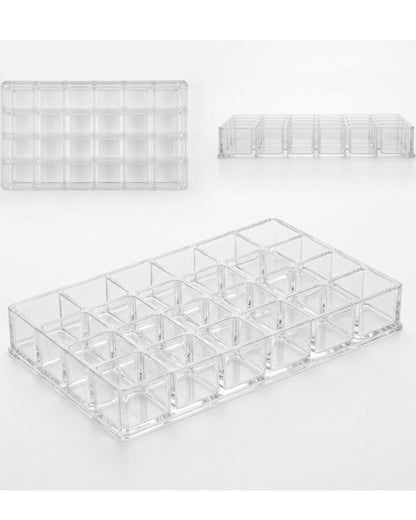 Layeo Clear Acrylic Lipstick Holder Tray 24 Slot