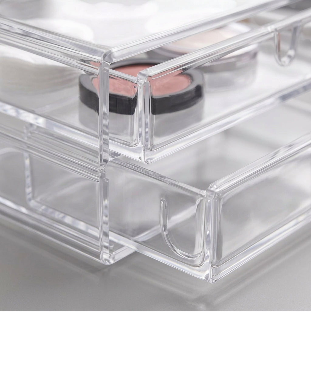 Layeo Clear Acrylic Makeup Drawer Organizer 2 Tier