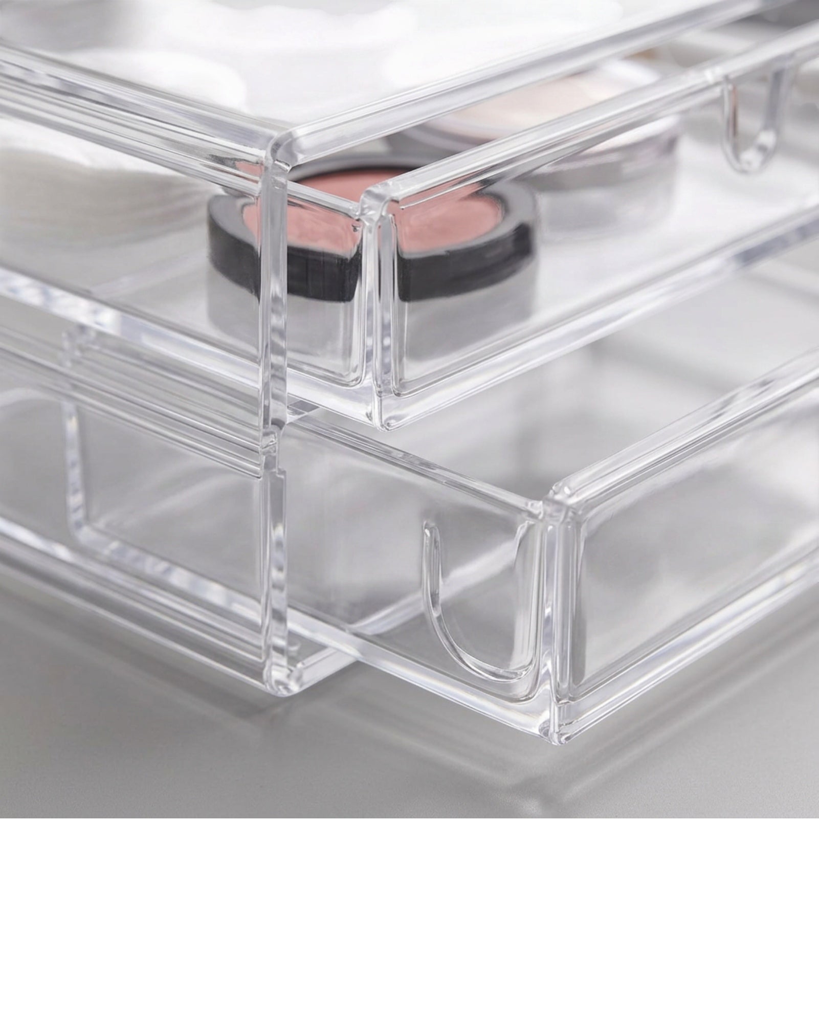 Layeo Clear Acrylic Makeup Drawer Organizer 2 Tier