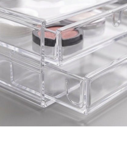 Layeo Clear Acrylic Makeup Drawer Organizer 2 Tier