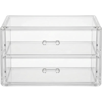 Layeo Clear Acrylic Makeup Drawer Organizer 2 Tier