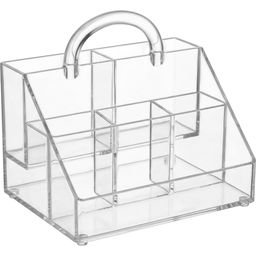 Layeo Clear Acrylic Stepped Cosmetic Caddy with Handle - Product view