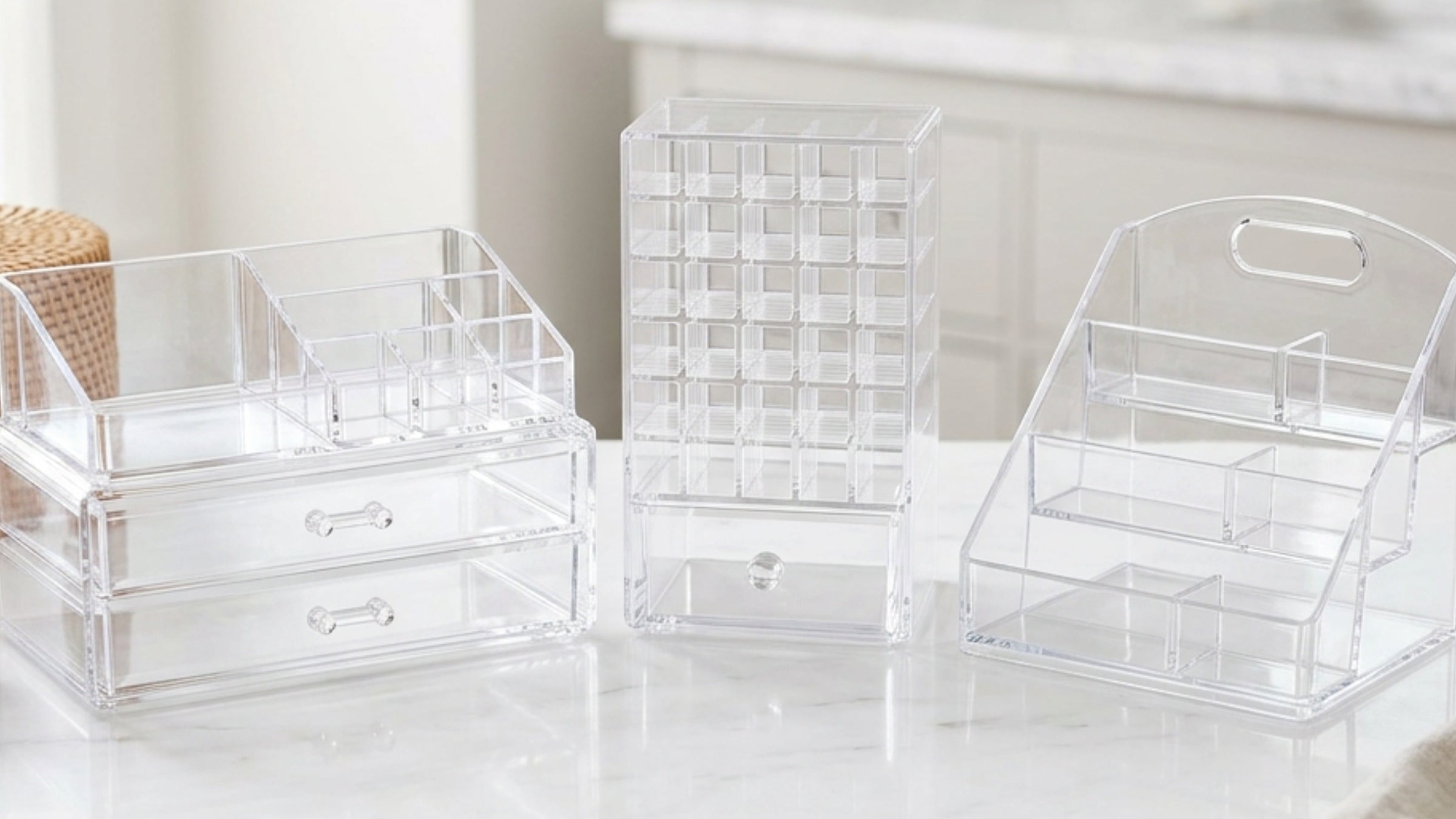 Layeo Clear Acrylic Cosmetic Desktop Organizers